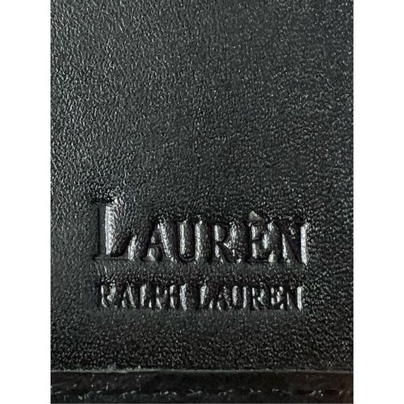 Ralph Lauren Black and Yellow Leather Wallet Clutch - Picture 7 of 8